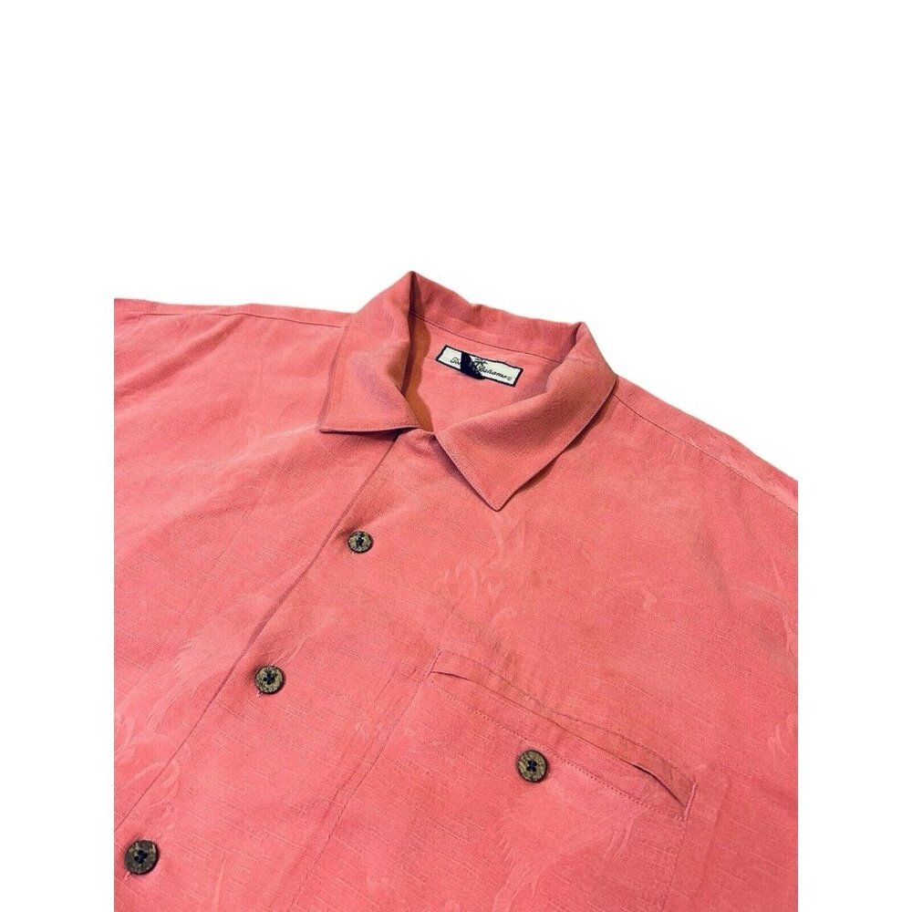 Tommy Bahama‎ Men's XL Silk Pink Swordfish Print AOP Button Down Shirt